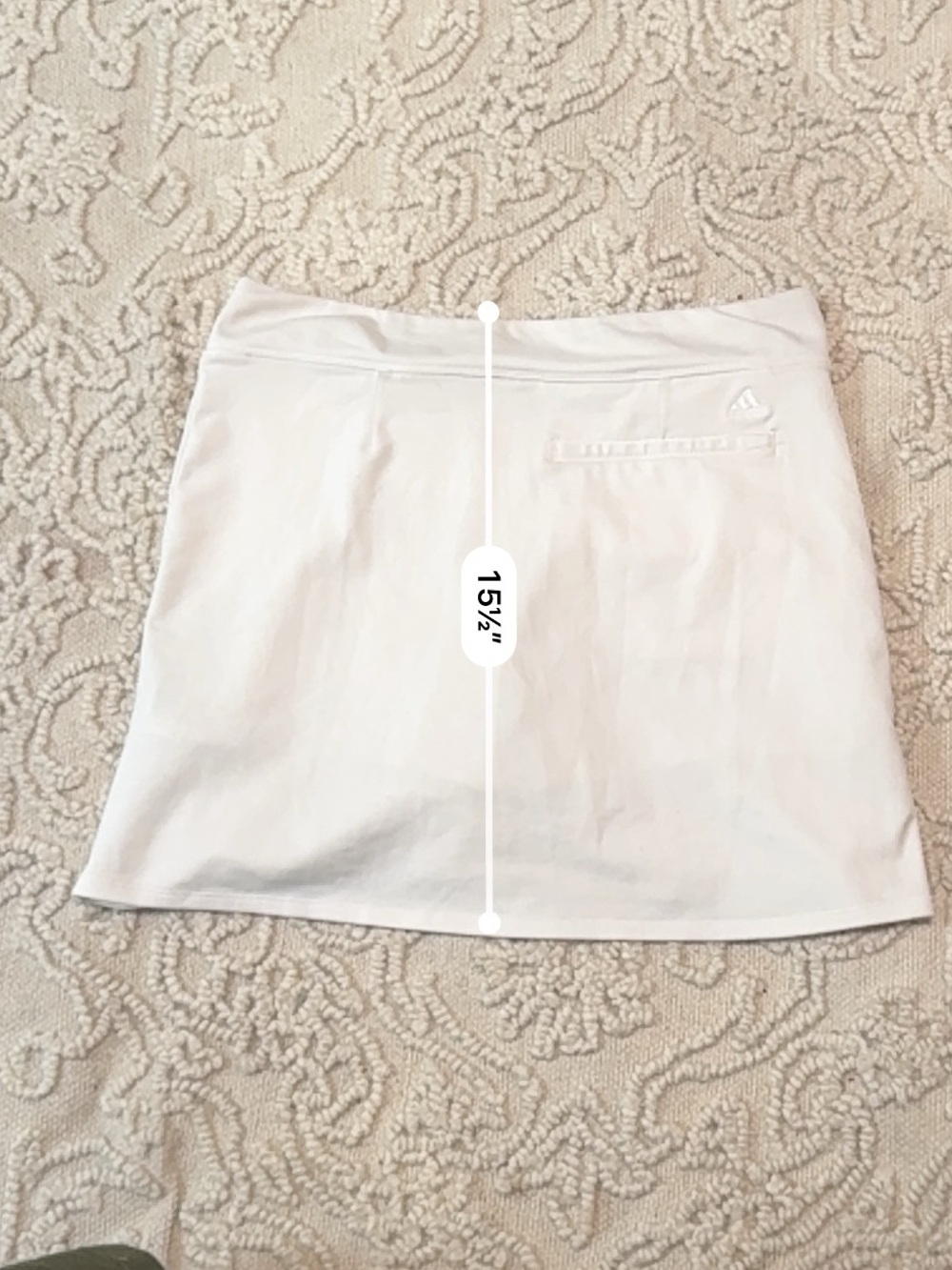 adidas White Athletic Skort w back pocket